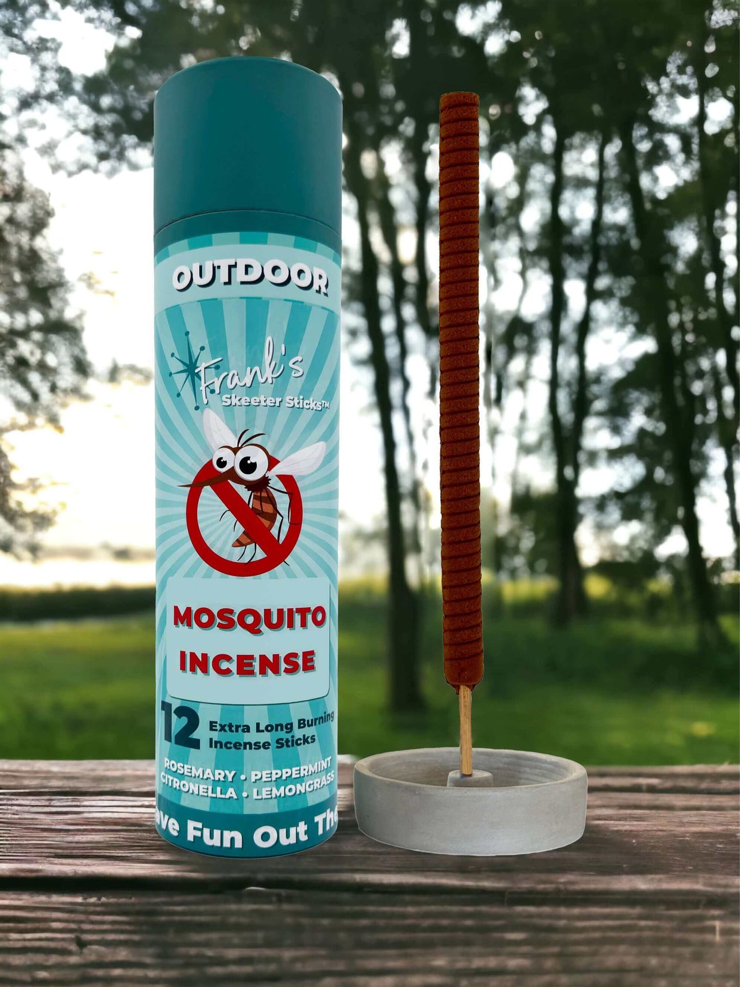 DEET Free naturally keeps bugs away Mosquito Repellent Citronella Rosemary Lemongrass Incense
