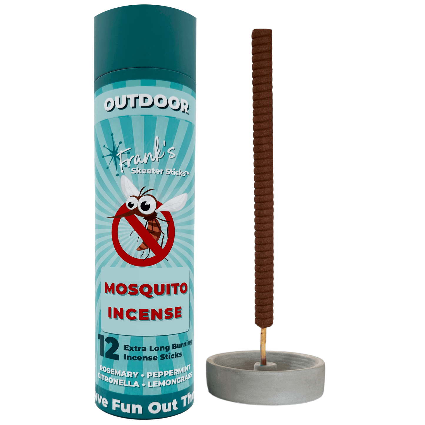 DEET Free naturally keeps bugs away Mosquito Repellent Citronella Rosemary Lemongrass Incense